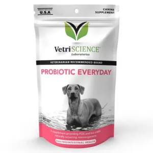 VetriScience Probiotic Everyday Supplement for Dogs 45 ct