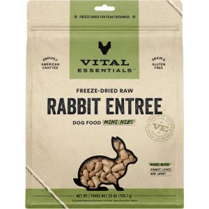 Vital Essentials Freeze Dried Raw Rabbit Entree Mini Nibs 25OZ