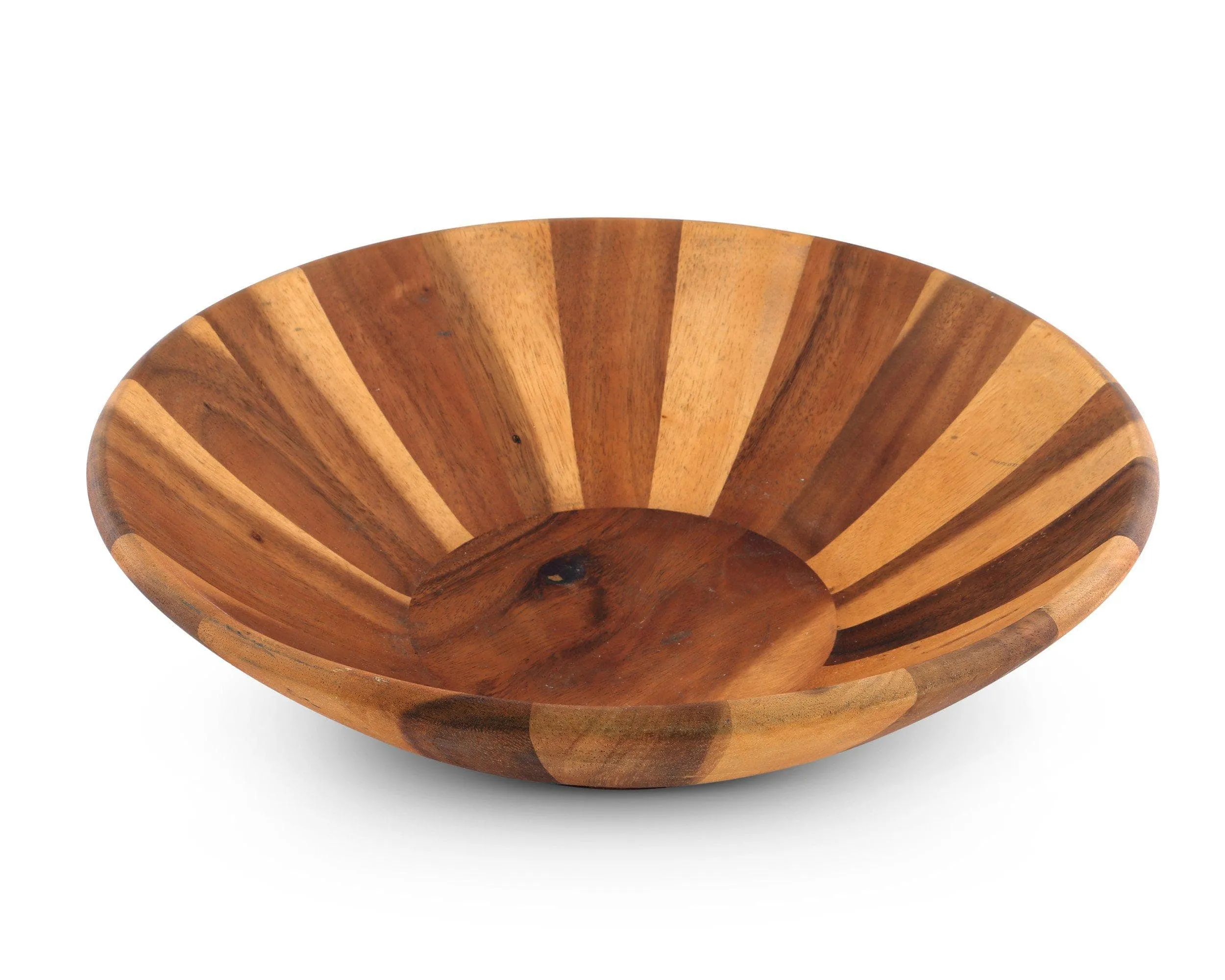 Wok Style Wooden Acacia Salad Bowl Extra Large