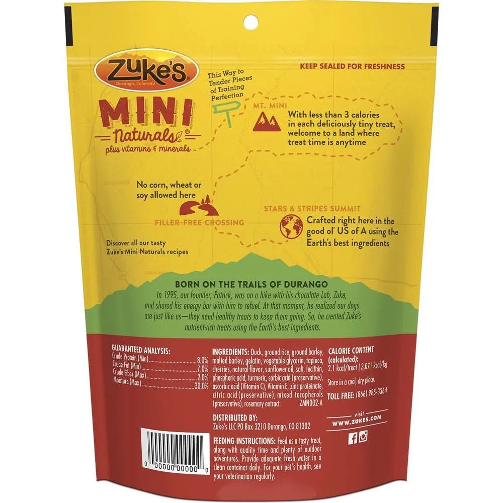 Zuke's Mini Naturals Duck Recipe Dog Treats 6oz