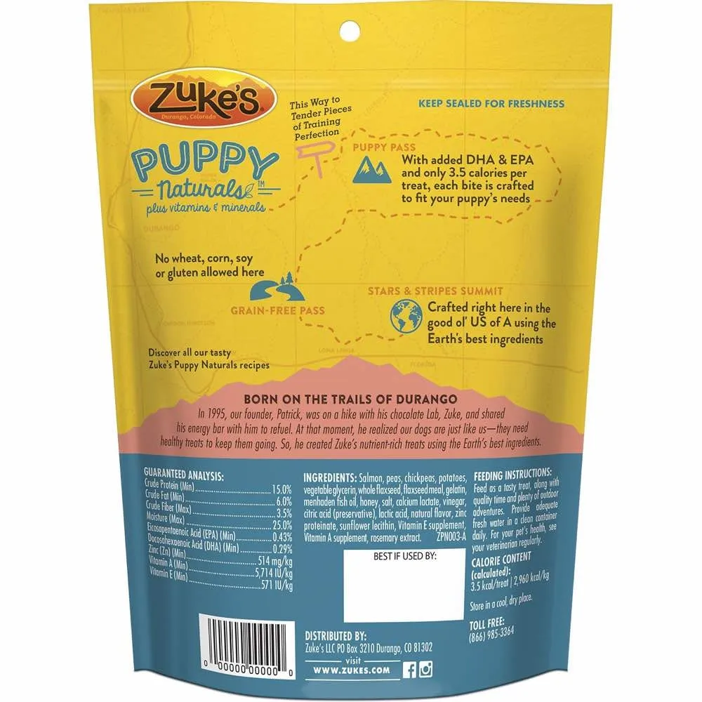 Zuke's Puppy Naturals Salmon & Chickpea Grain-Free Dog Treats 5oz